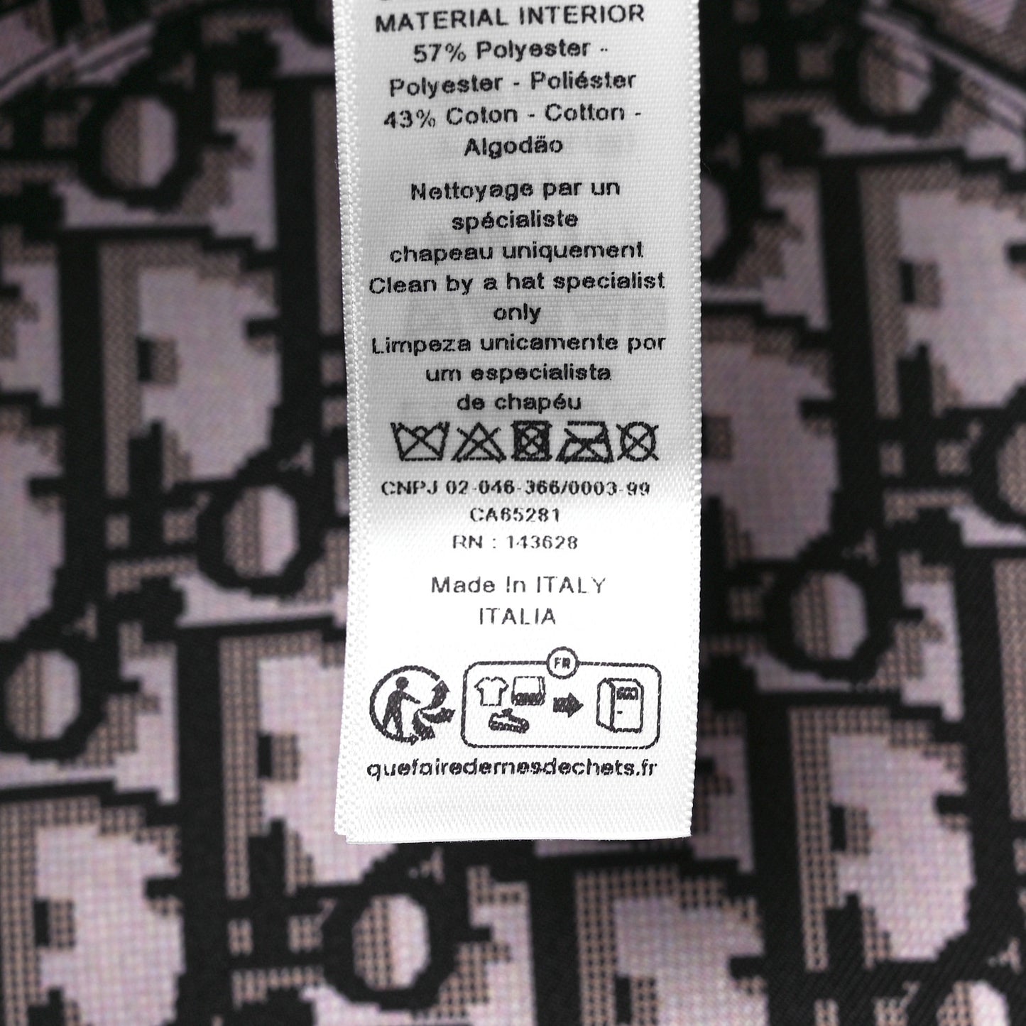 Oblique Plan De Paris Reversible Teddy-D Brim Bucket Hat 58 Black White