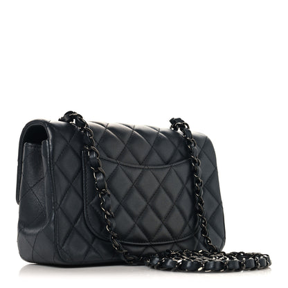 Chanel Pearly Lambskin Quilted Mini Rectangular Flap So Black 3 of 10