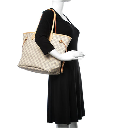 Louis Vuitton Damier Azur Neo Neverfull MM Rose Ballerine 2 of 10