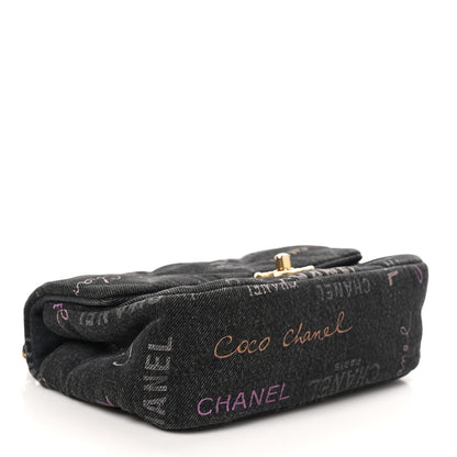 Chanel Denim Quilted Denim Mood Mini Rectangular Flap Black Multicolor 4 of 10