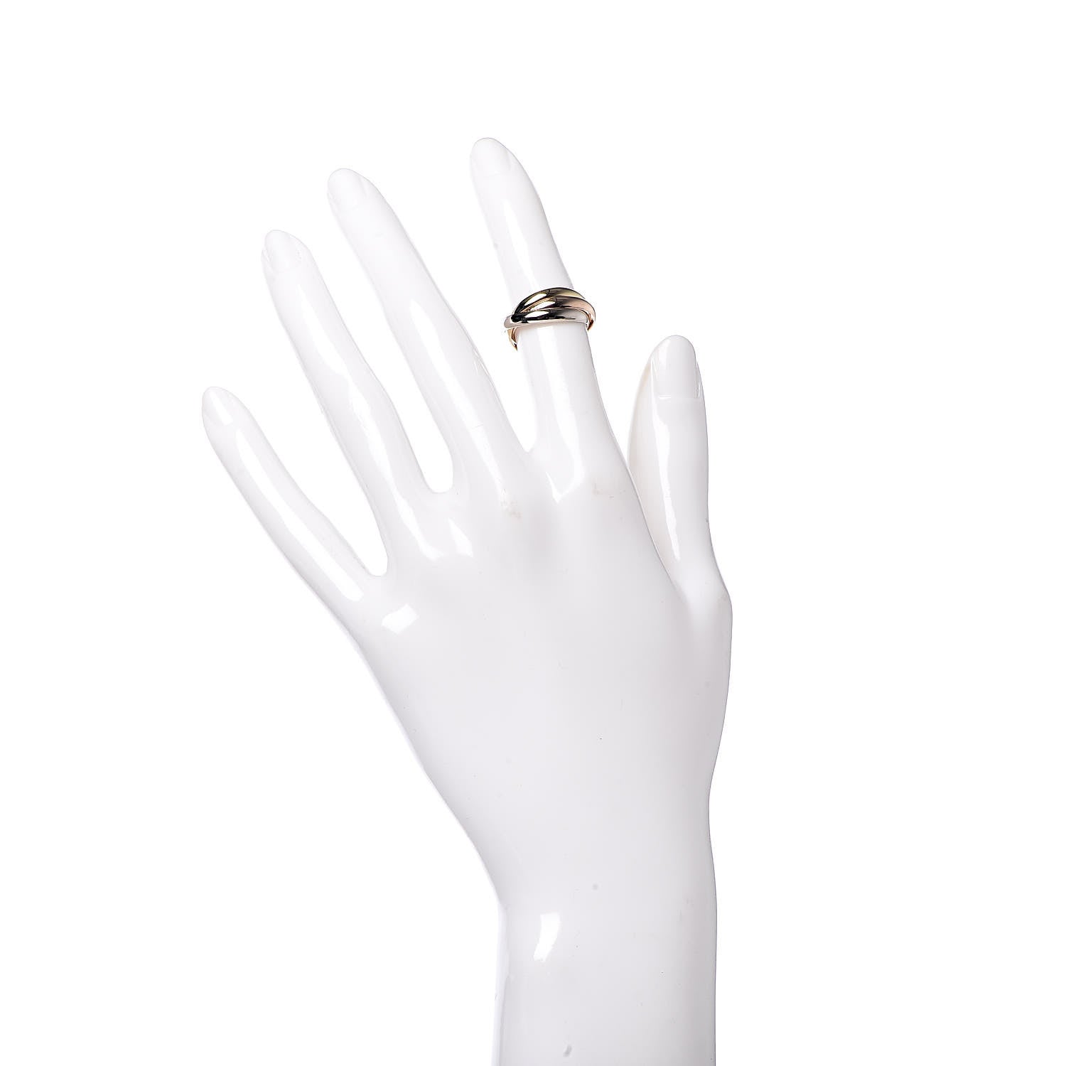 Cartier 18K Pink Yellow White Gold Small Trinity Ring 49 4.75 2 of 5