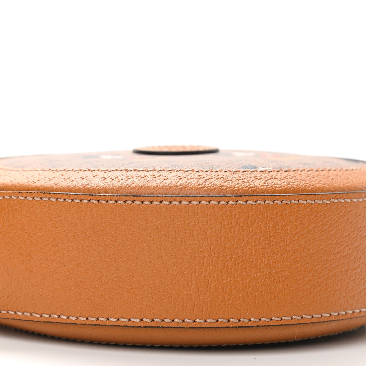 X DISNEY Mini Vintage GG Supreme Monogram Mickey Mouse Round Shoulder Bag Beige Vintage Sun Oil