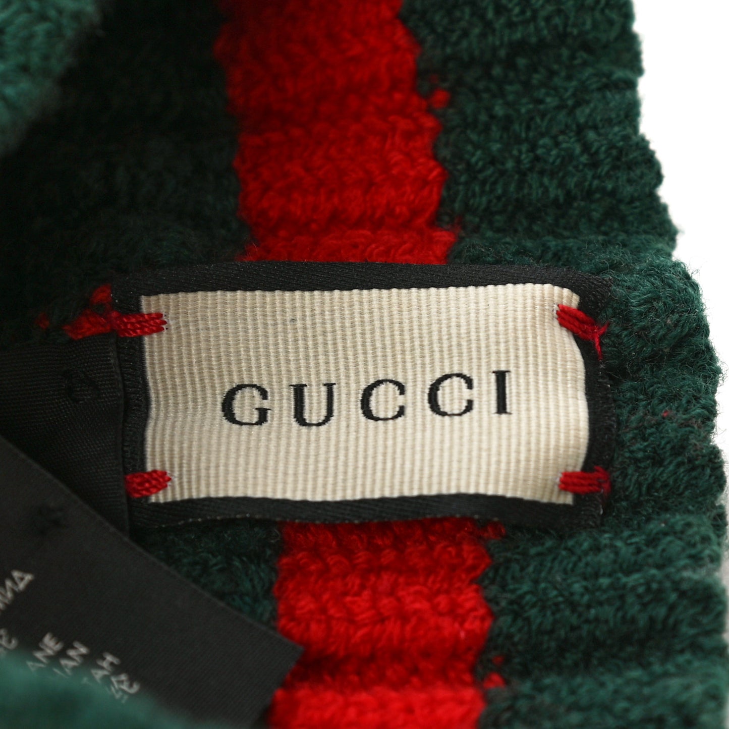 Wool Web Headband M Green Red
