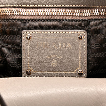 Prada Vitello Daino Pushlock Tote Argilla 6 of 11