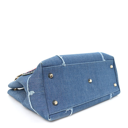 Christian Dior Denim Dior D Light Tote Blue 4 of 11