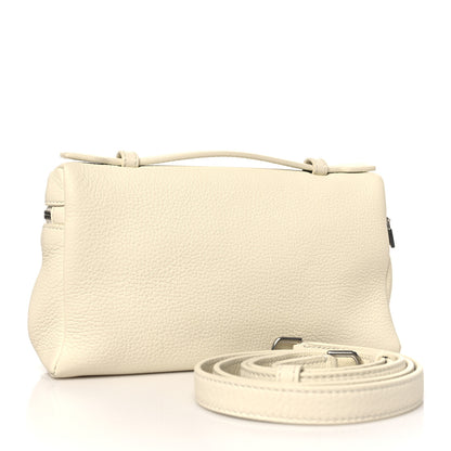 Loro Piana Grained Calfskin L19 Extra Pocket Pouch Whisper White 2 of 7