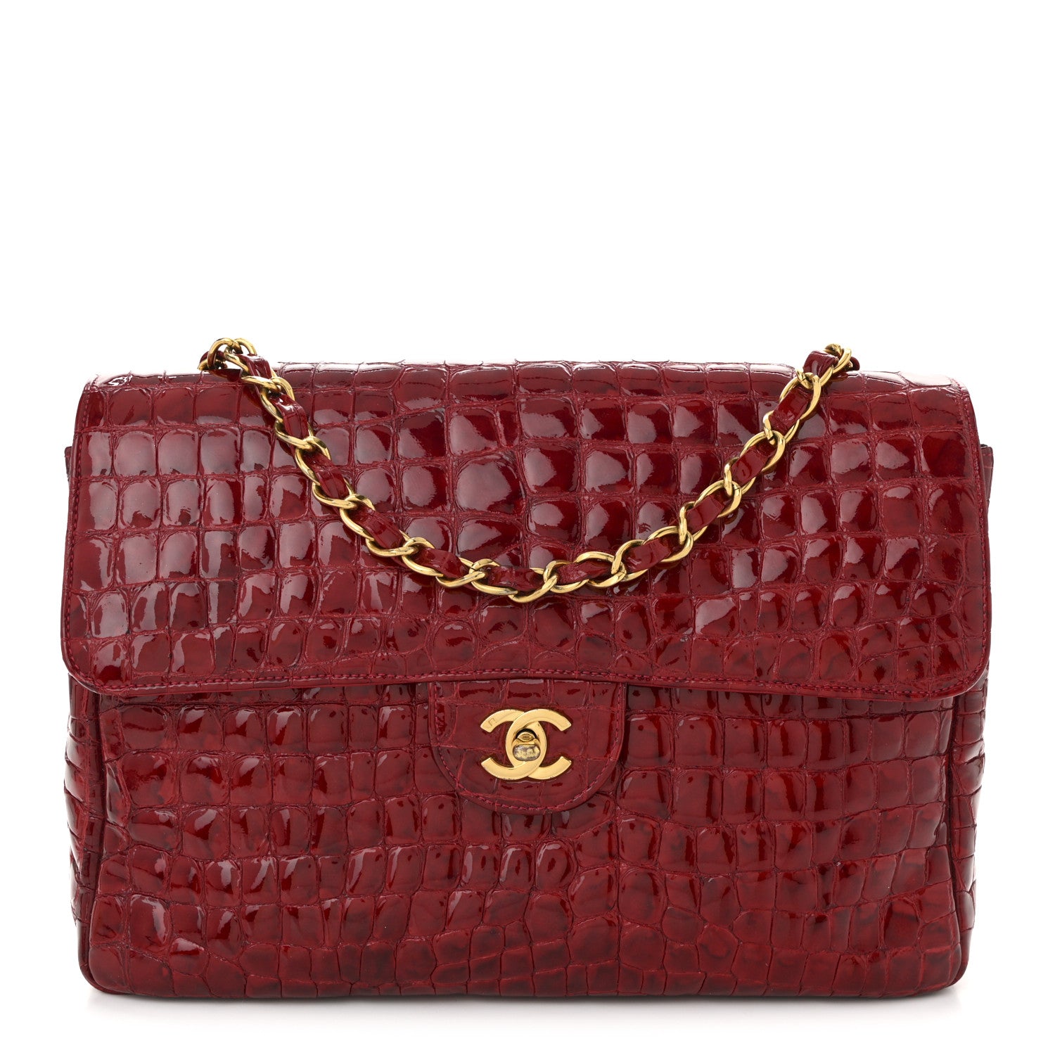 Chanel Alligator Jumbo Single Flap Red 1756782 – FASHIONPHILE