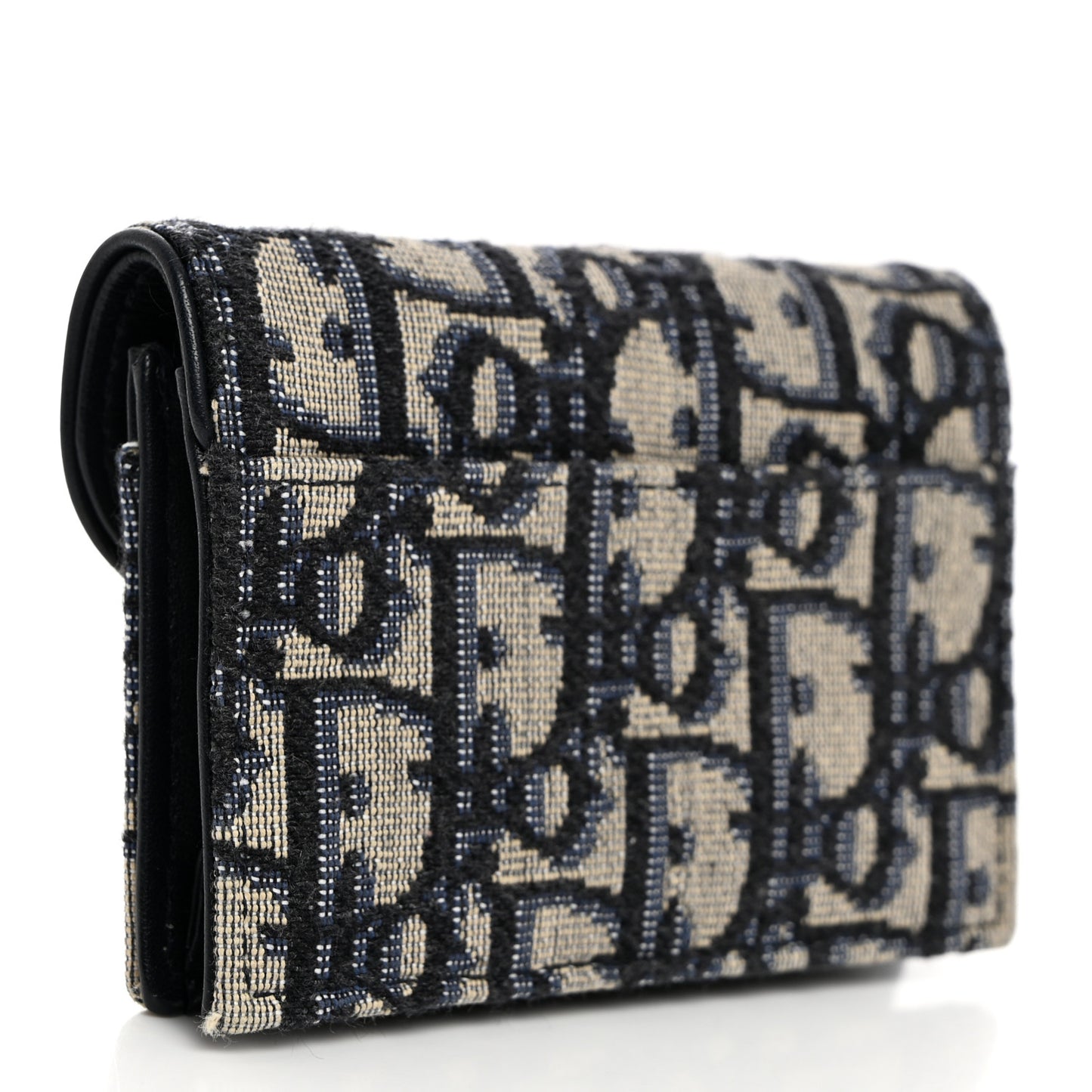 Oblique Saddle Card Holder Blue