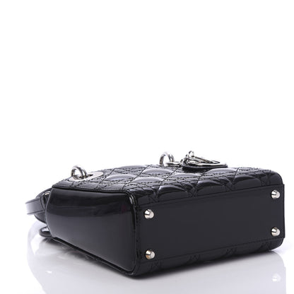 Christian Dior Patent Cannage Mini Lady Dior Black 4 of 9