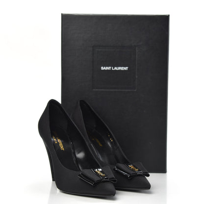 Saint Laurent Grosgrain Penelope Pumps 36 Black 9 of 9