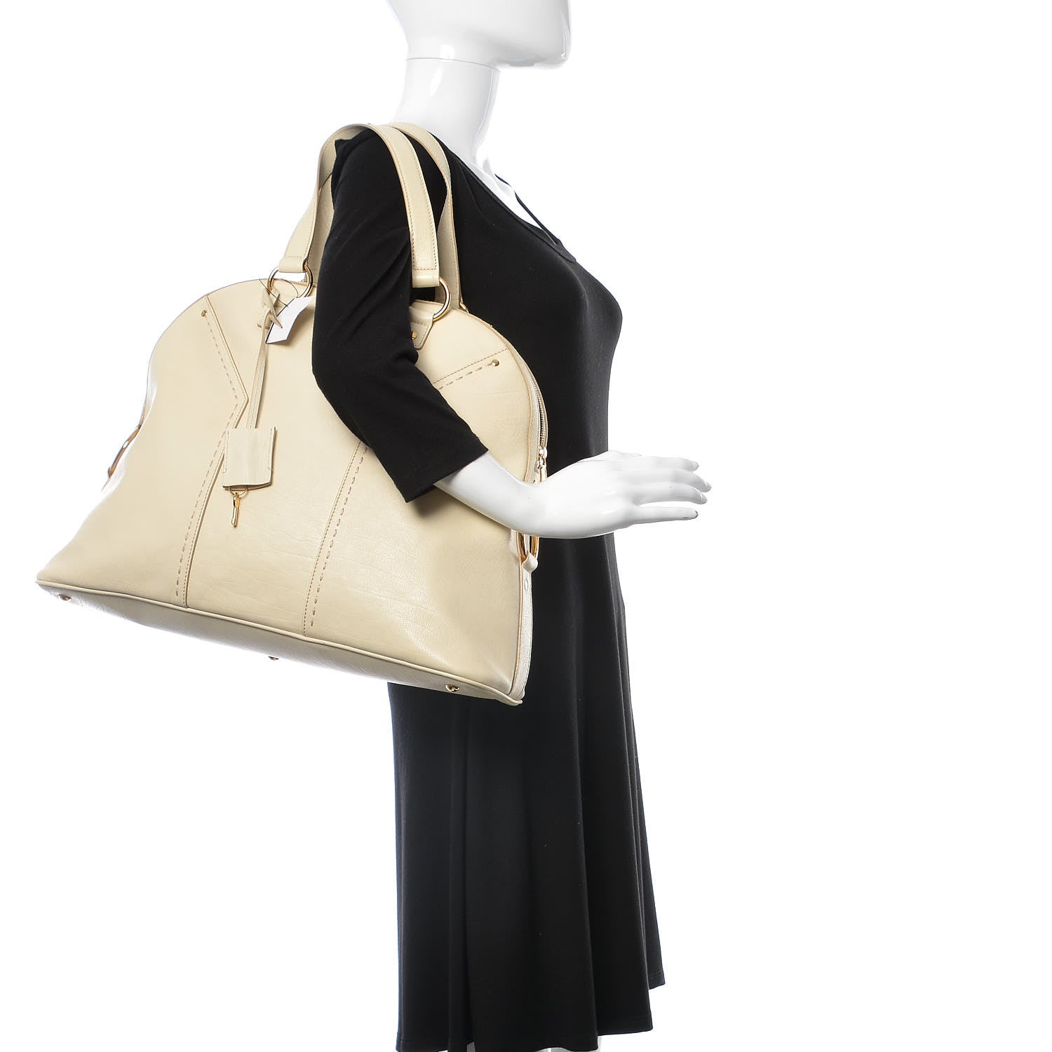 Saint Laurent Calfskin Oversized Muse Ivory 2 of 19