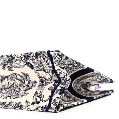 Christian Dior Canvas Embroidered Medium Dioriviera Toile De Jouy Book Tote Blue Blue 10 of 10