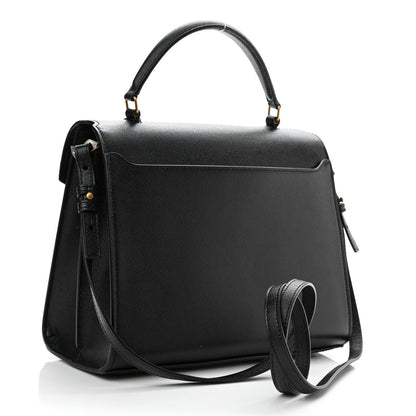 Saint Laurent Grain de Poudre Medium Classic Monogram Cassandra Top Handle Black 3 of 9