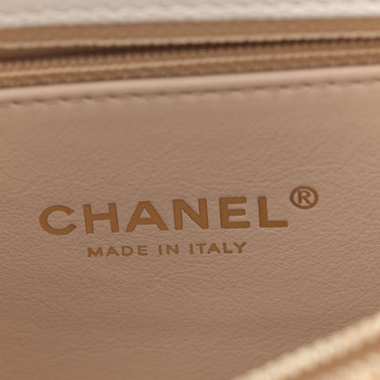 Chanel Caviar Quilted Small Coco Handle Flap White 6 of 12