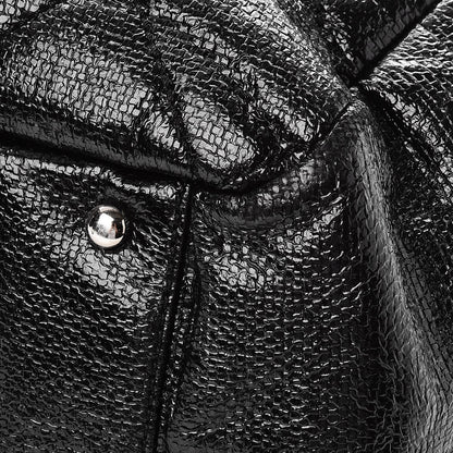 Chanel Coated Canvas Paris Biarritz Satchel Black 10 of 12