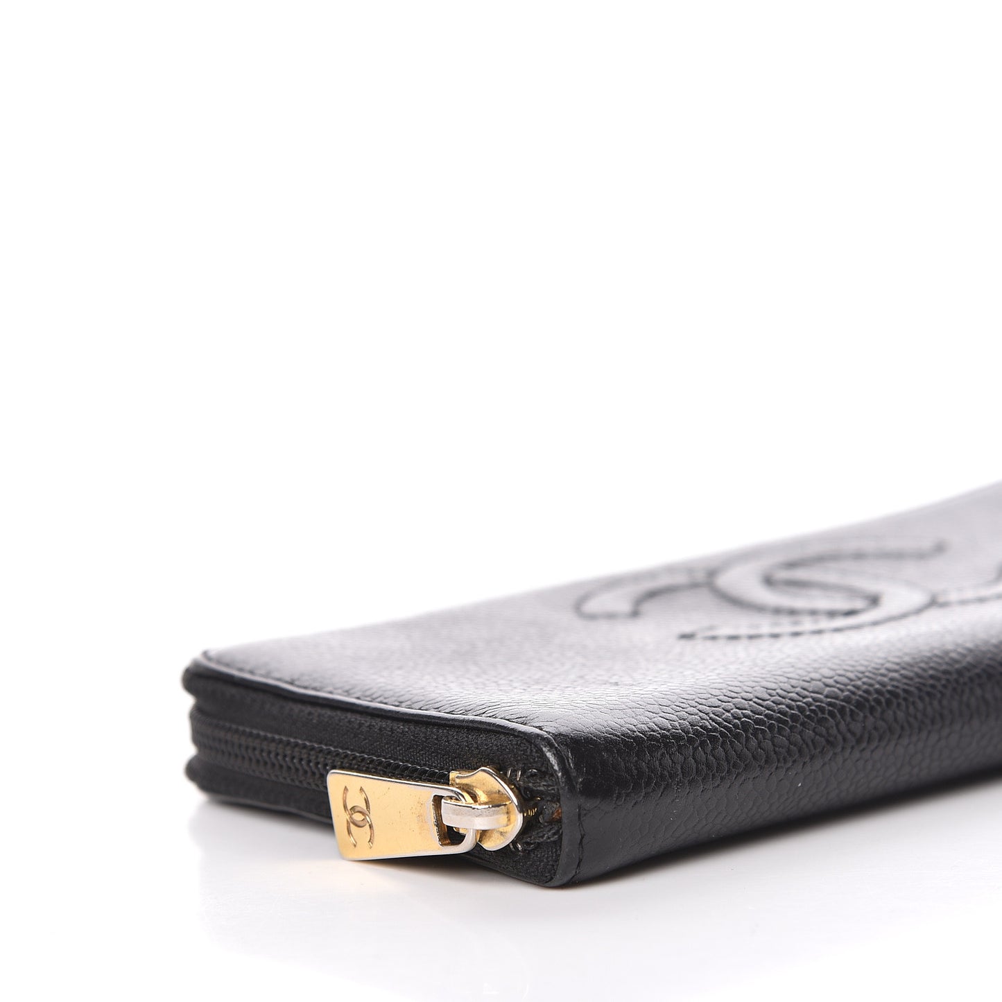 Caviar Timeless CC Zip Around Wallet Black
