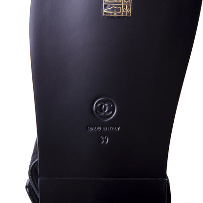 Chanel Grained Calfskin Velcro Dad Sandals 39 Black 8 of 9