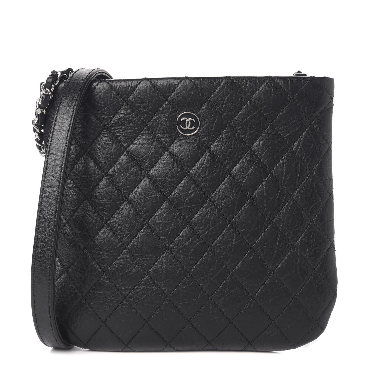 Chanel Calfskin Quilted Crossbody Bag Black 1 of 12