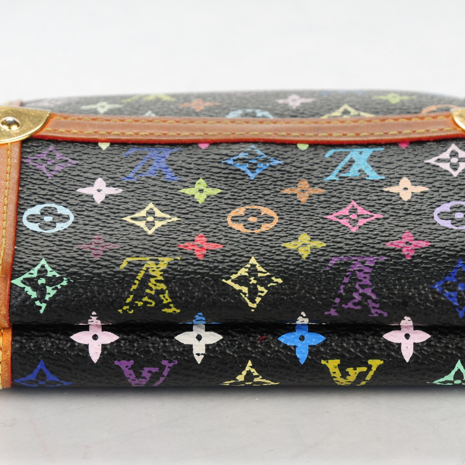 Louis Vuitton Monogram Multicolor Porte-Monnaie Billets Wallet Black 8 of 11