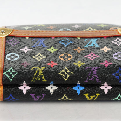 Louis Vuitton Monogram Multicolor Porte-Monnaie Billets Wallet Black 8 of 11