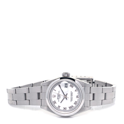 Rolex Stainless Steel 26mm Oyster Perpetual Date Watch White Roman 79160 3 of 8