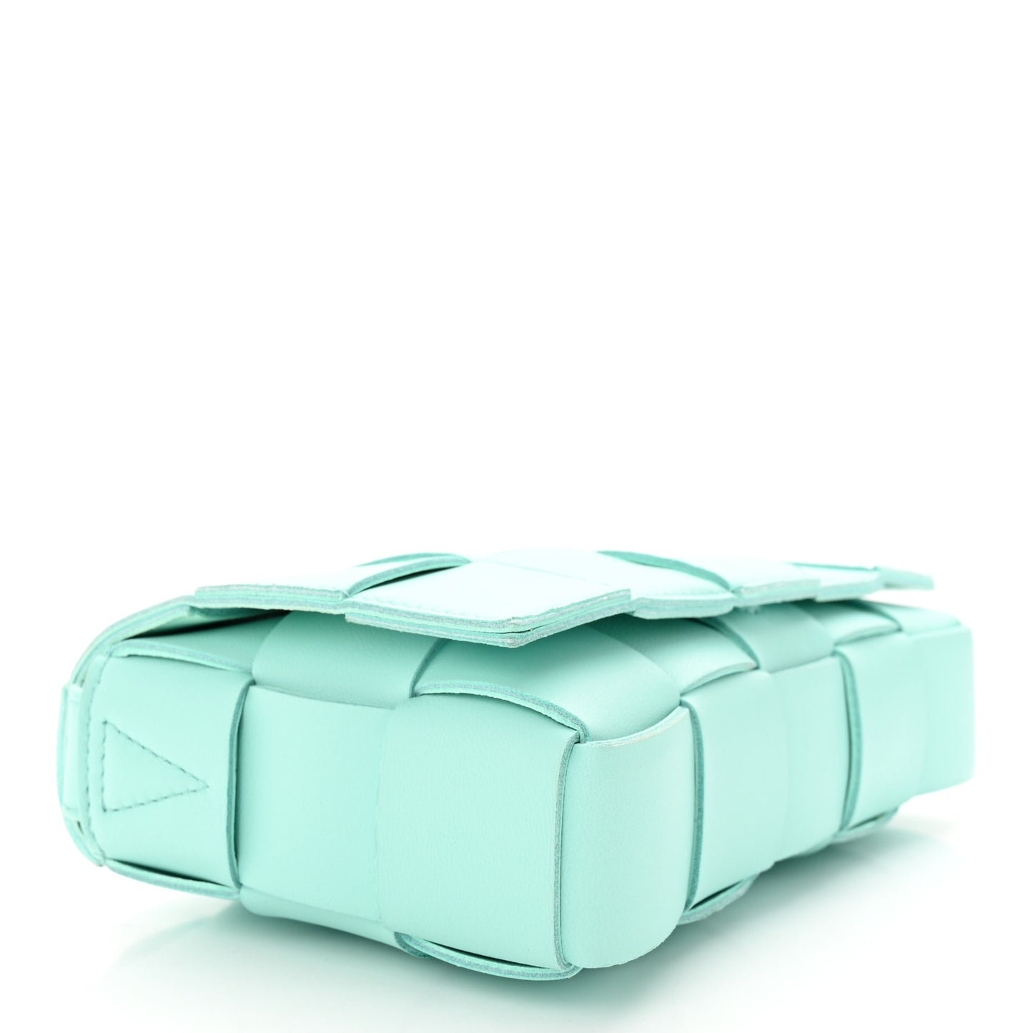 Lambskin Maxi Intrecciato Small Cassette Crossbody Bag Celadon