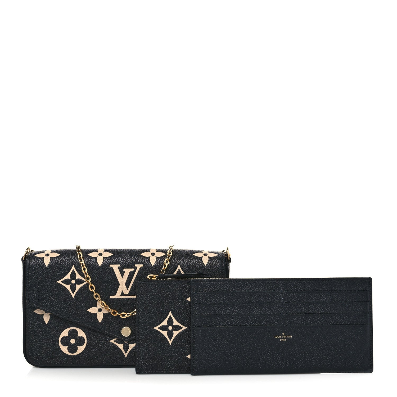 Louis Vuitton Empreinte Monogram Giant Felicie Pochette Black Beige 3 of 11