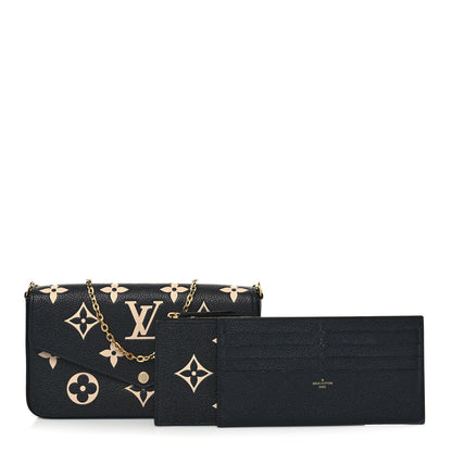Louis Vuitton Empreinte Monogram Giant Felicie Pochette Black Beige 3 of 11