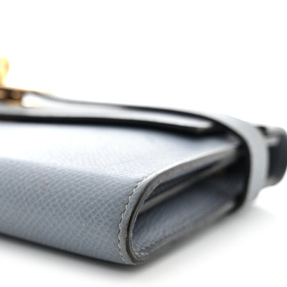 Hermes Epsom Kelly Longue Wallet Bleu Lin 10 of 17