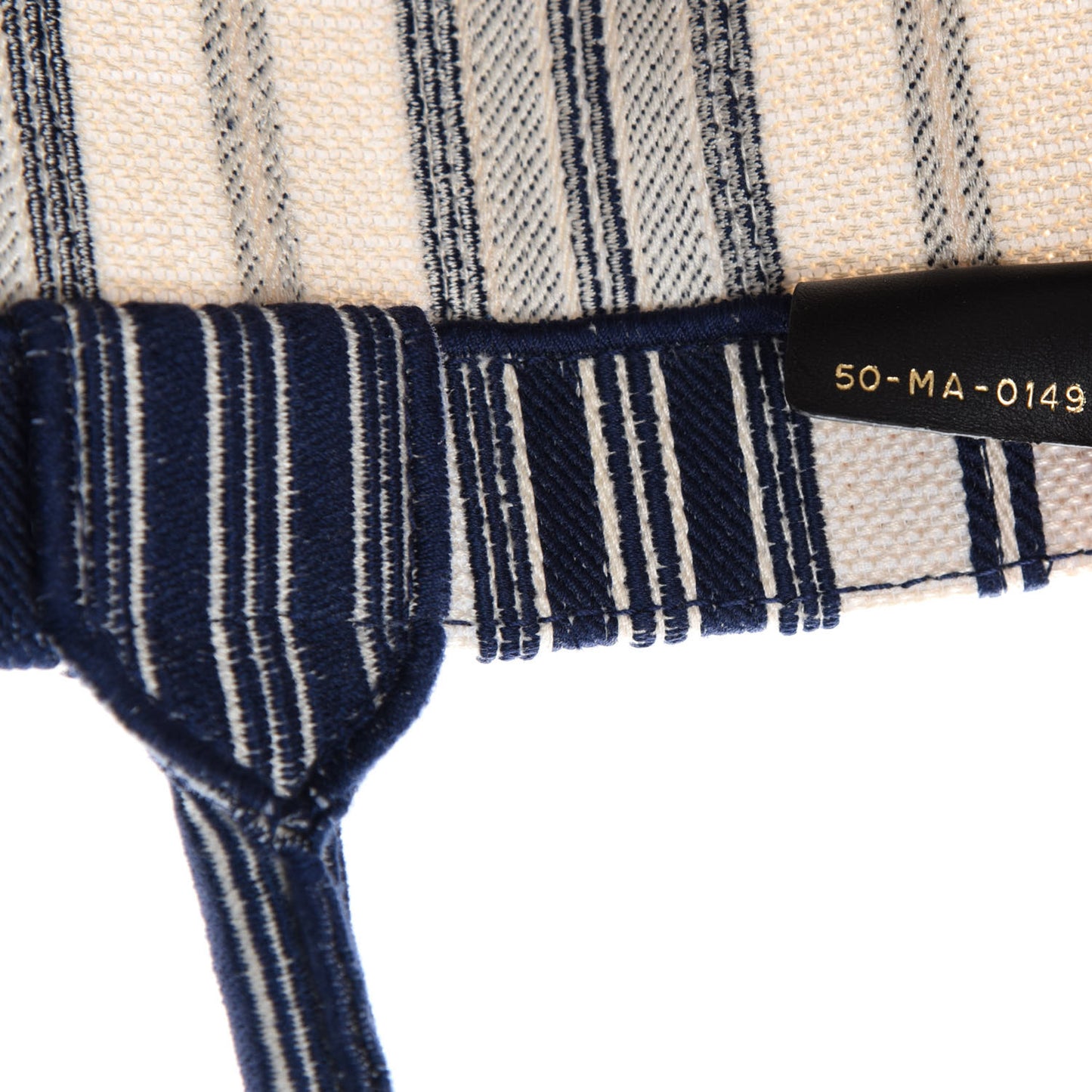 Canvas Embroidered Forte Dei Marmi Striped Book Tote Blue