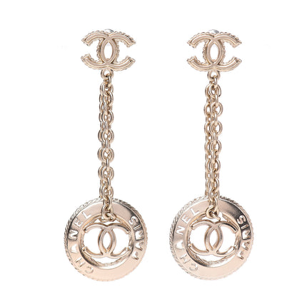 Chanel Chain CC Drop Earrings Gold 1 of 6