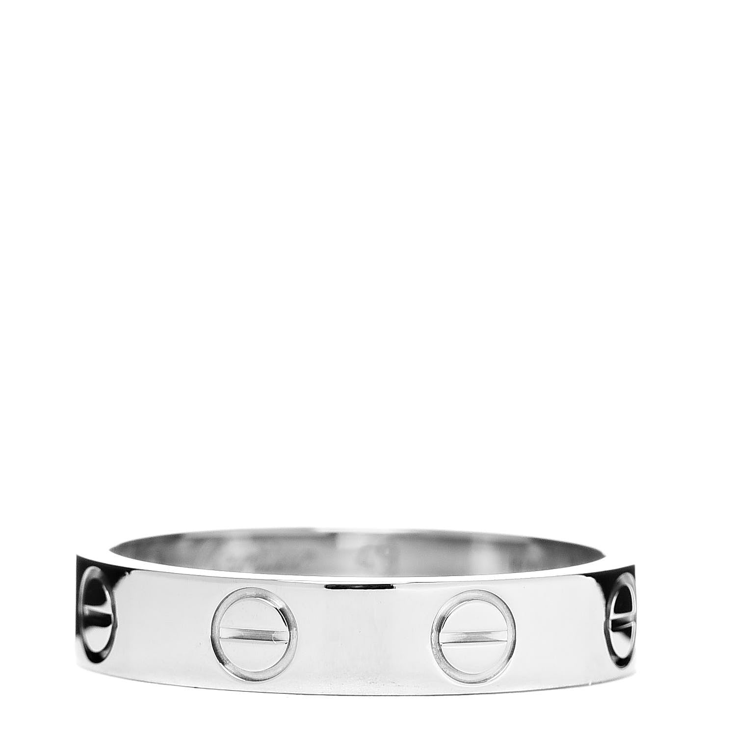 Cartier 18K White Gold 3.5mm LOVE Wedding Band Ring 49 4.75 3 of 4