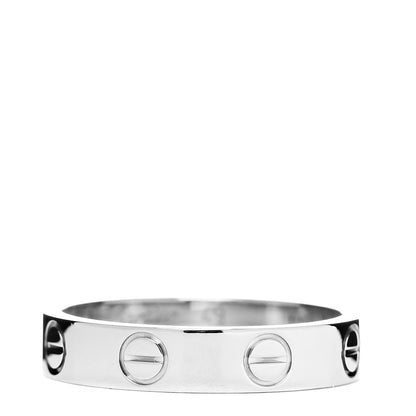 Cartier 18K White Gold 3.5mm LOVE Wedding Band Ring 49 4.75 3 of 4