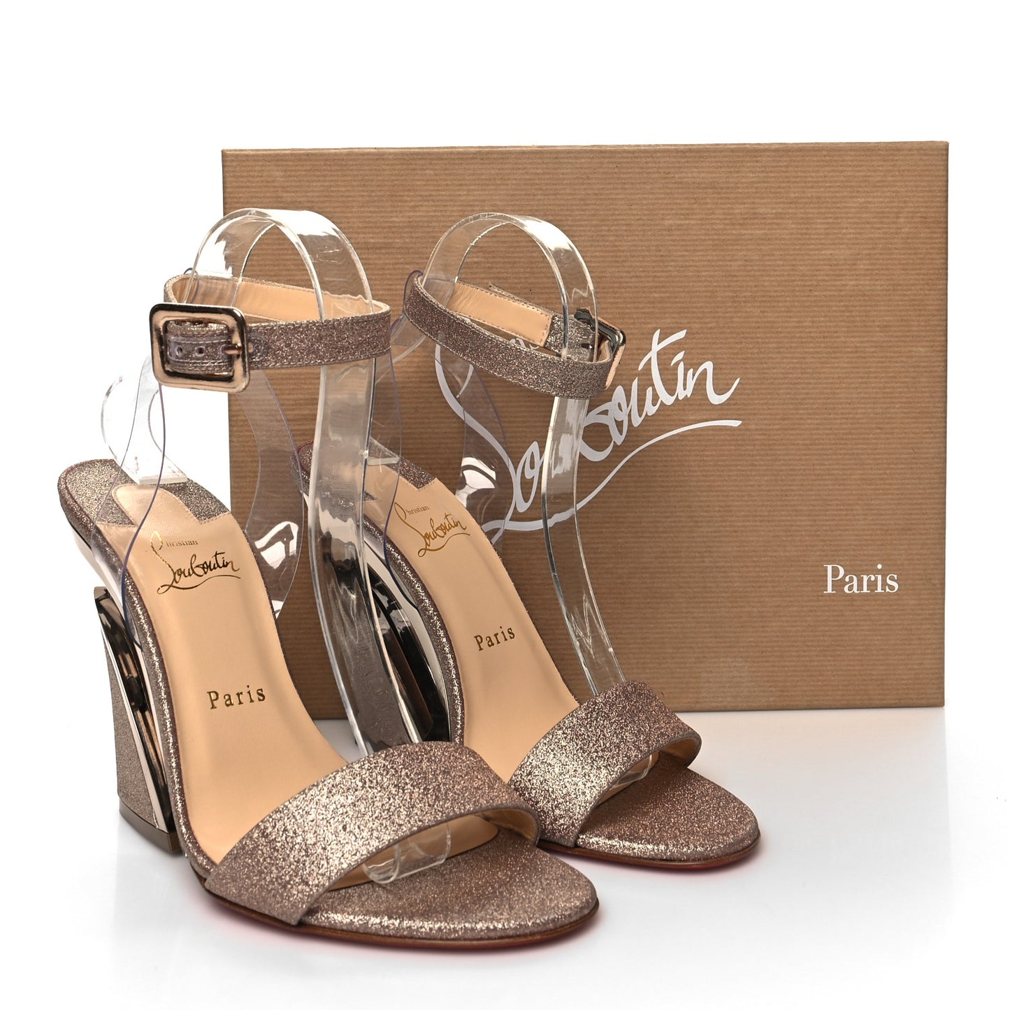 PVC Glitter Levitallo 100 Sandals 39.5 Nude
