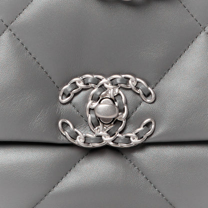 Chanel Lambskin Quilted Medium Chanel 19 Flap Dark Grey 8 of 10