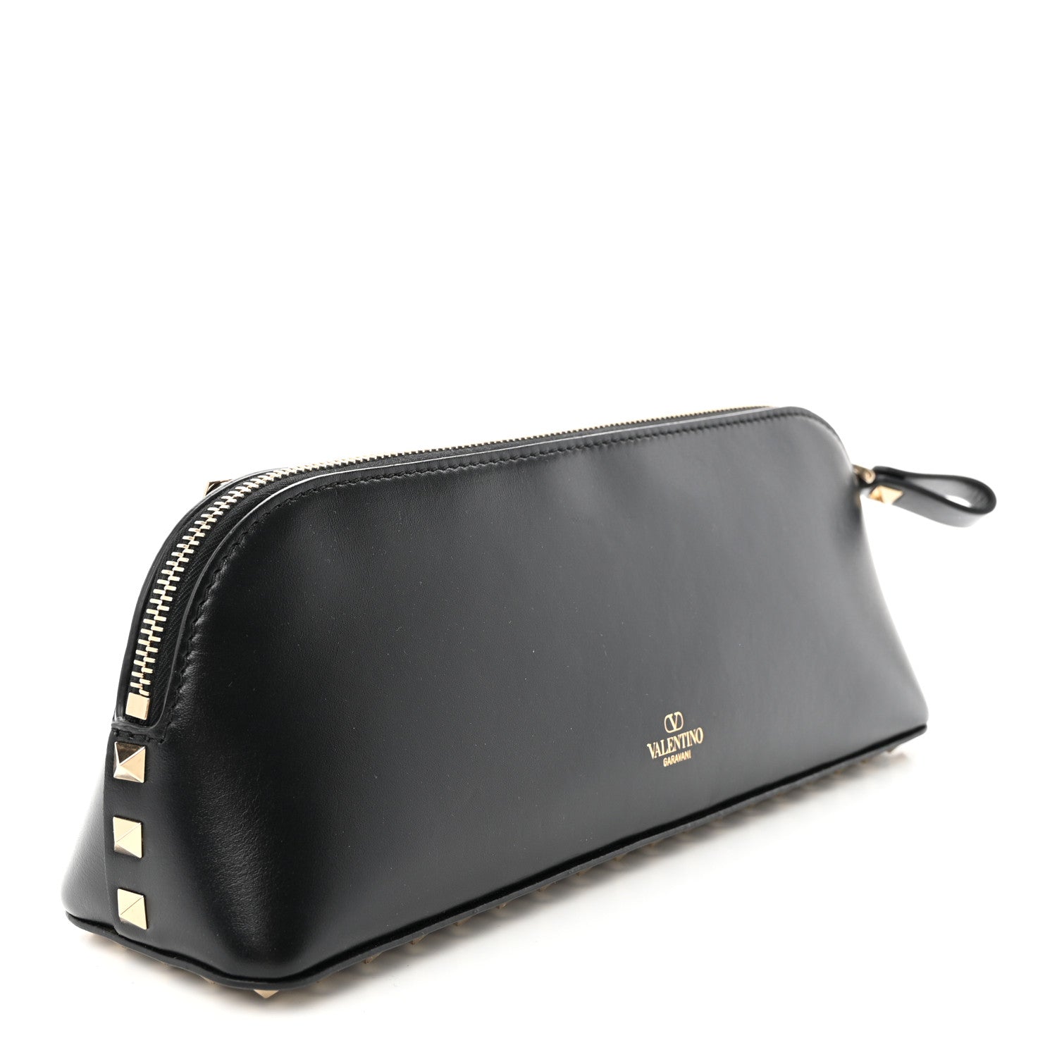 Valentino Garavani VALENTINO GARAVANI Smooth Calfskin Rockstud East West Crossbody Clutch Bag Black 3 of 10