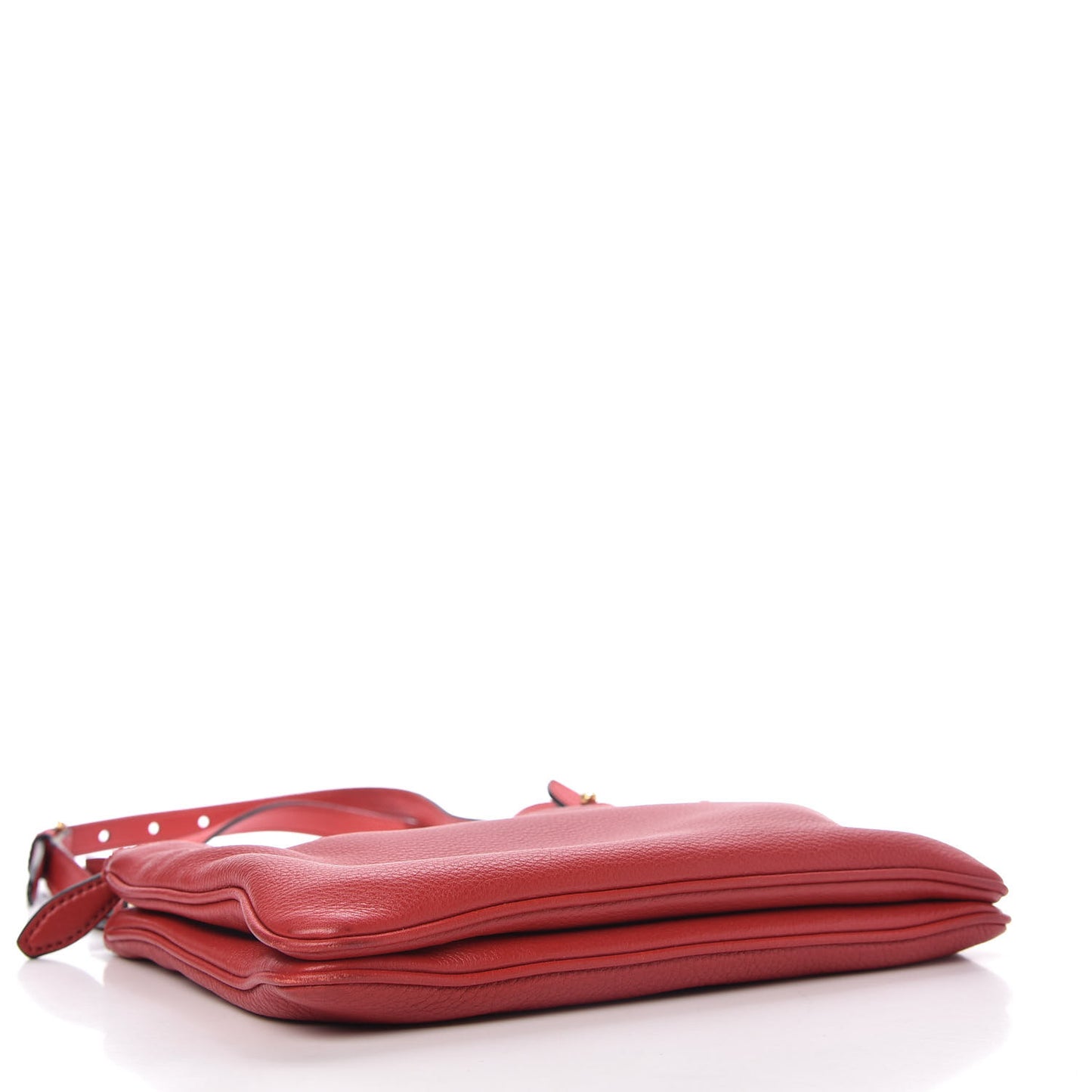 Vitello Phenix Double Zip Crossbody Bag Scarlatto