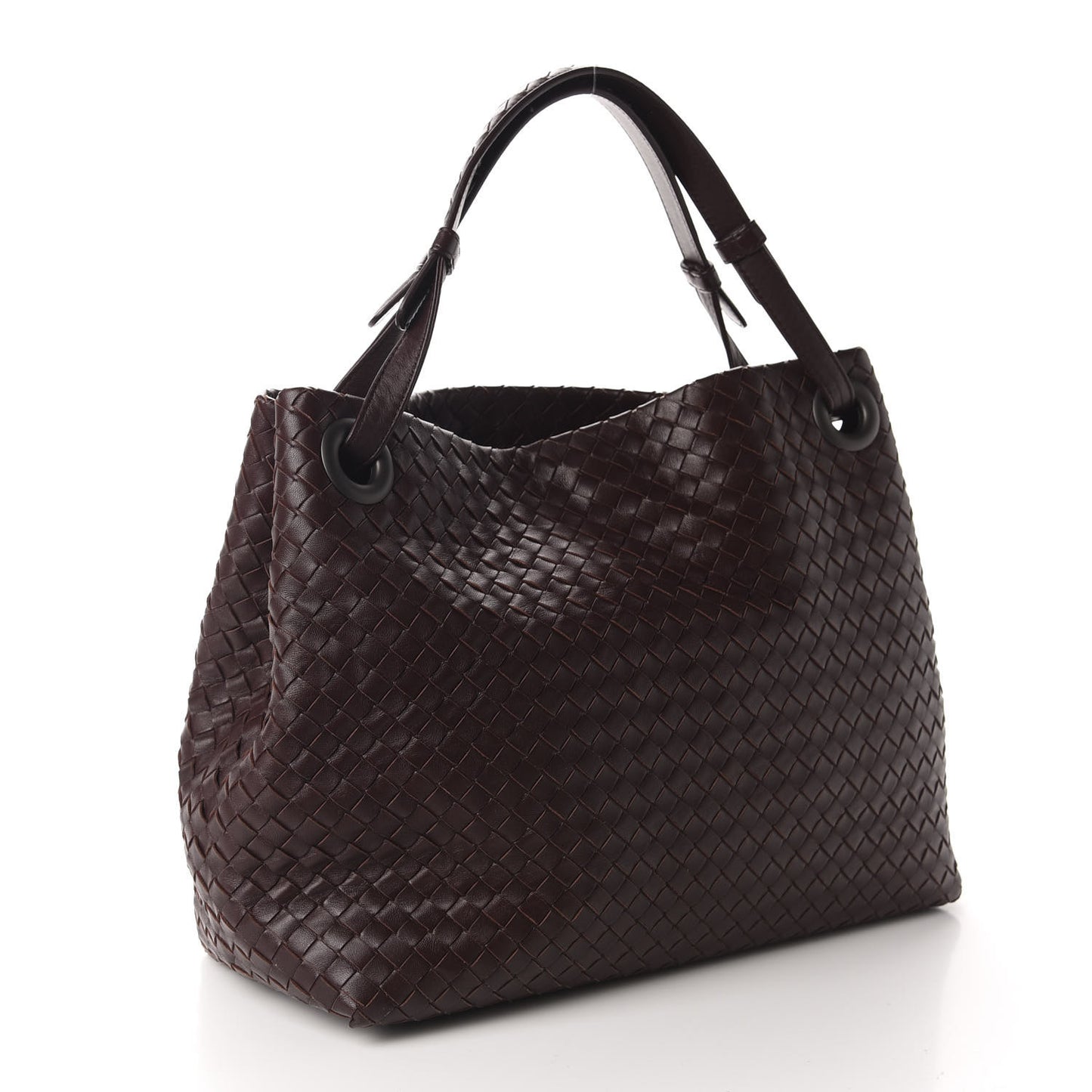Nappa Intrecciato Garda Bag Dark Barolo