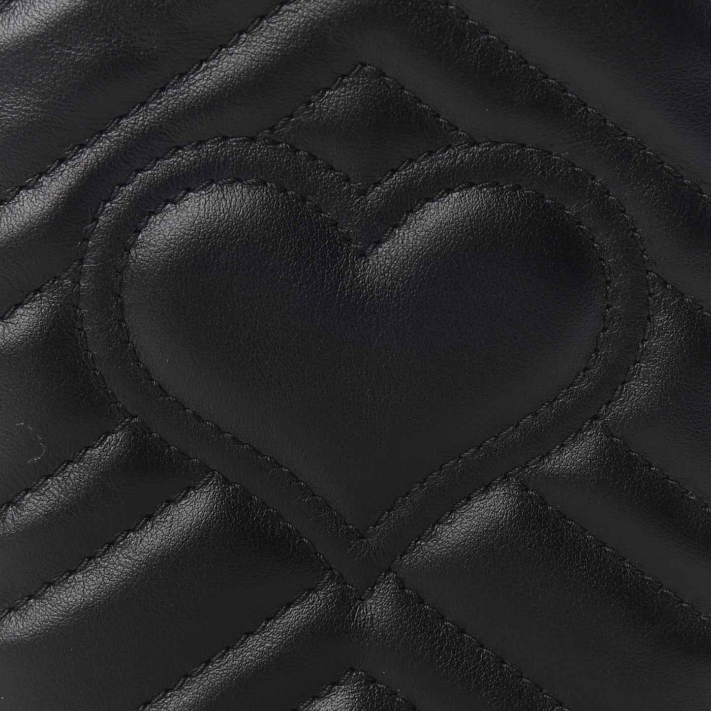 Calfskin Matelasse Mini GG Marmont Crossbody Bag Black