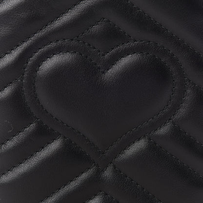 Gucci Calfskin Matelasse Mini GG Marmont Crossbody Bag Black 10 of 12