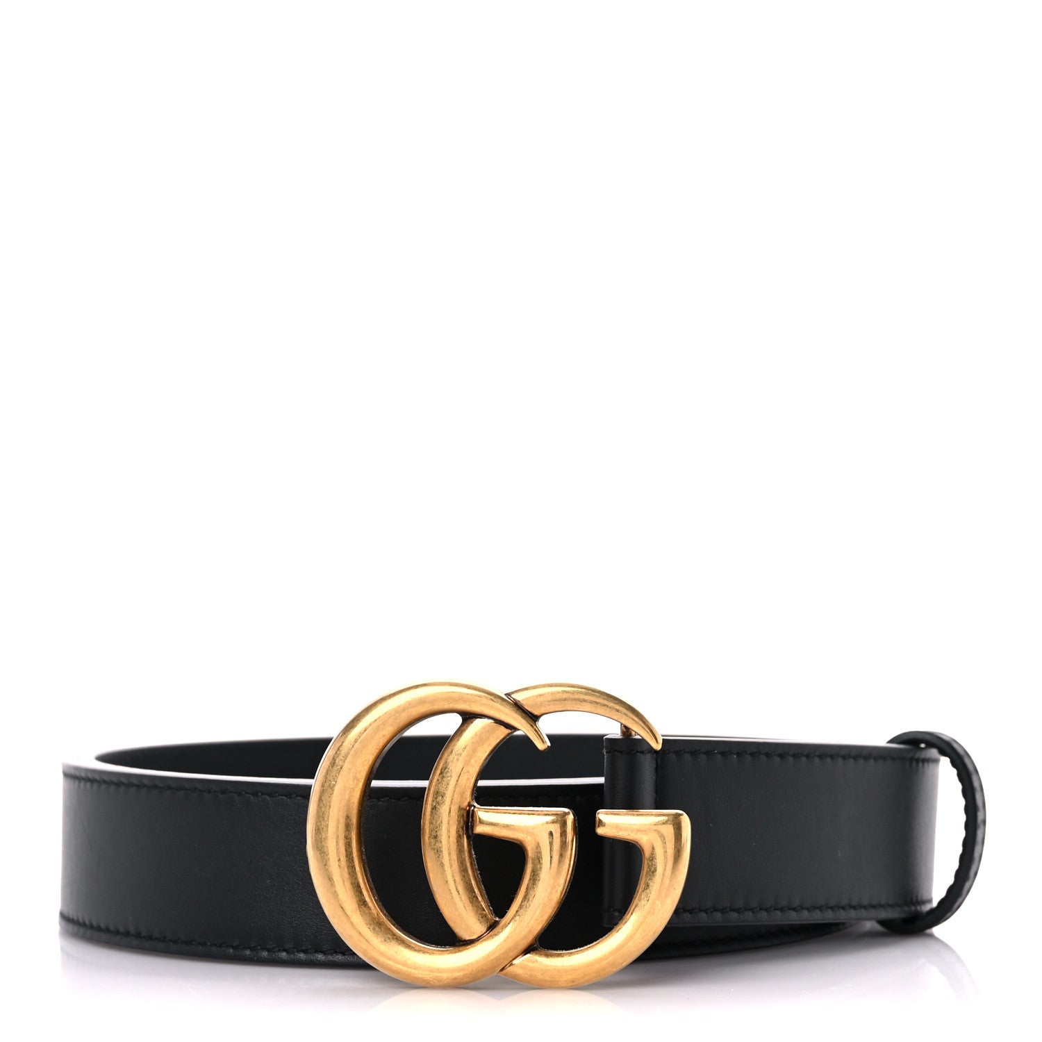 Gucci Calfskin Double G 30mm Belt 95 38 Black 1 of 6