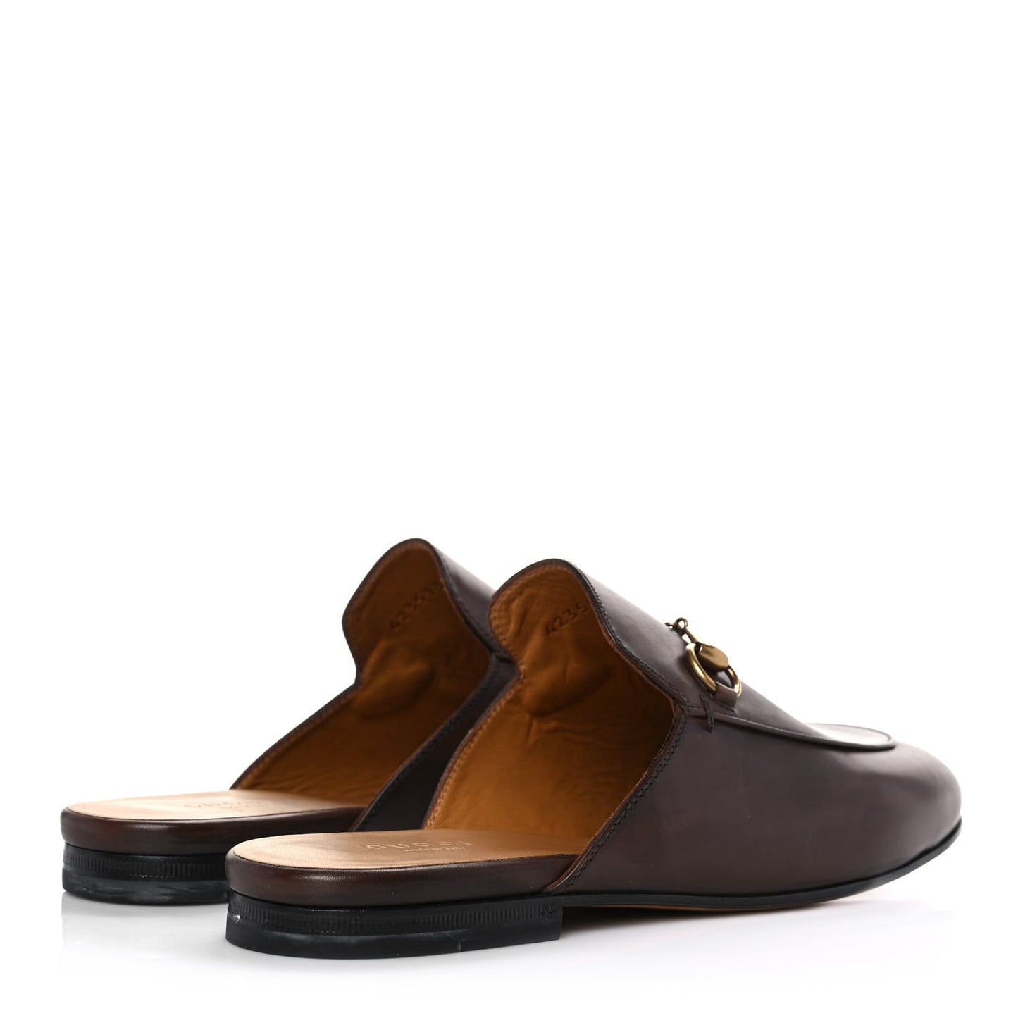 Calfskin Womens Princetown Slippers 38.5 Brown