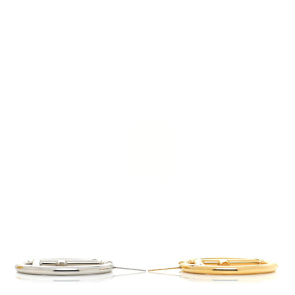 Fendi Metal FF Hoop Earrings Gold Silver 3 of 5