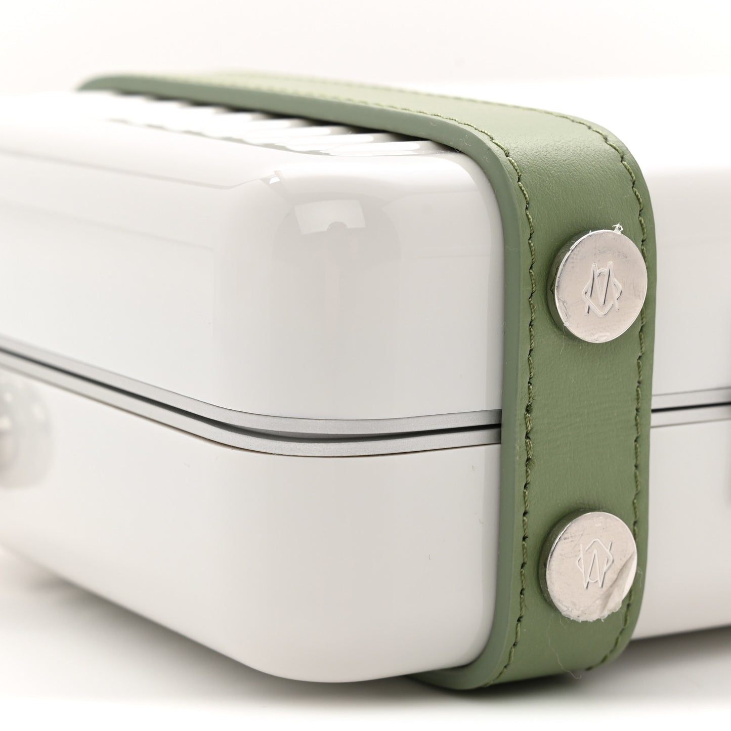 Gloss Polycarbonate Personal Cross-Body Bag White Green White Green