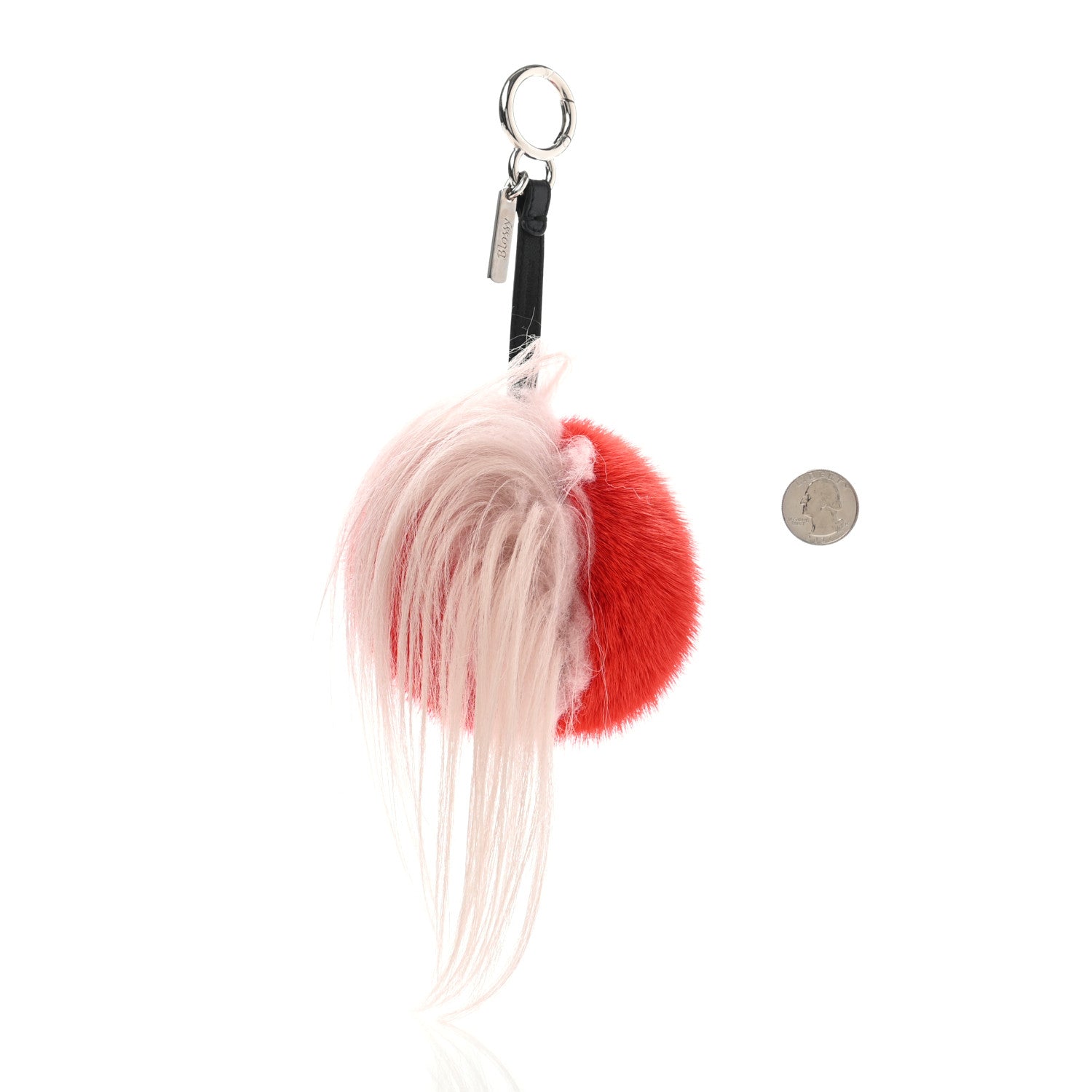 Fendi Fox Fur Monster Flowery Mini Bag Bug Charm Brick Red Multicolor 2 of 5