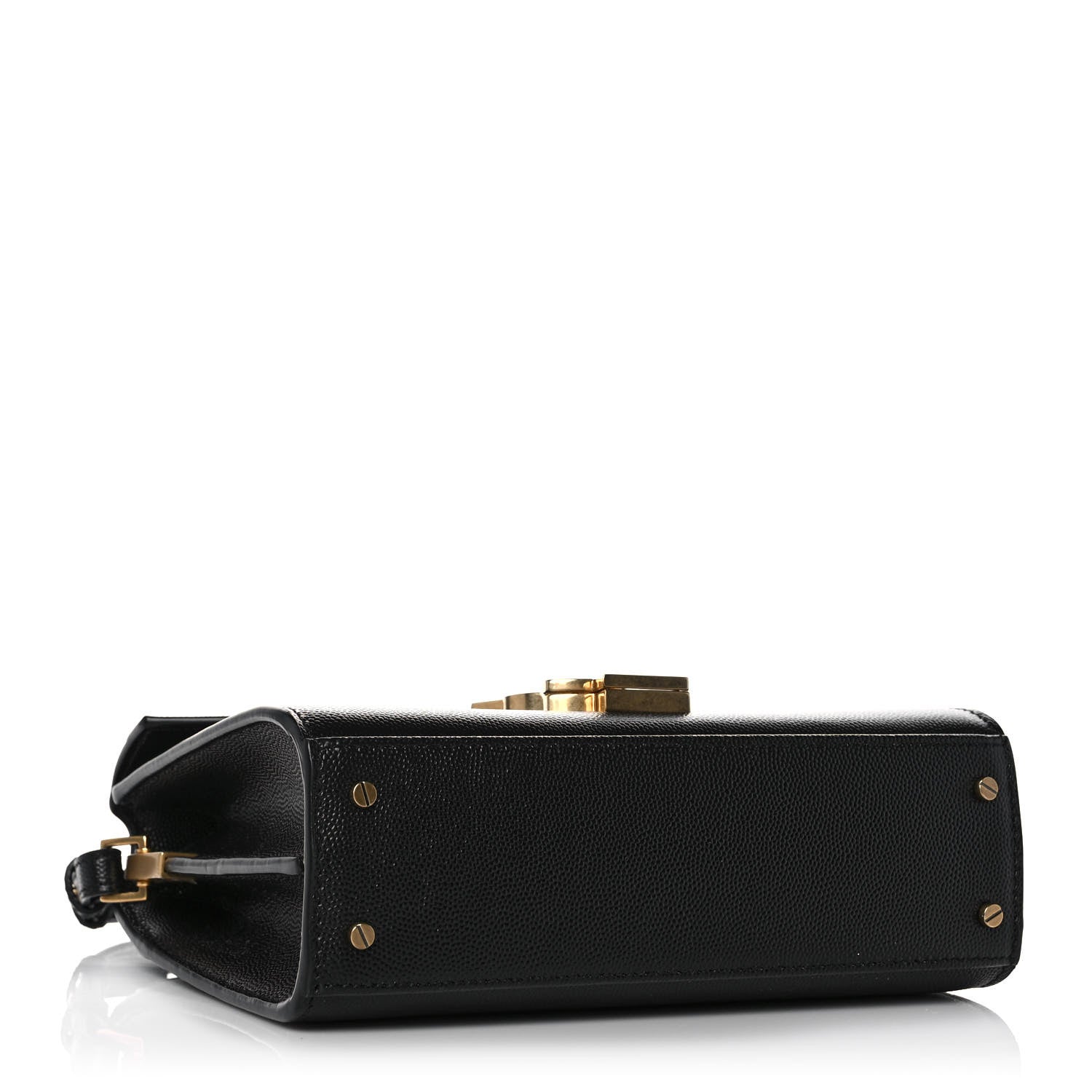 Saint Laurent Grain de Poudre Mini Classic Monogram Cassandra Top Handle Black 4 of 12