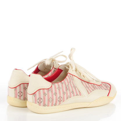 Louis Vuitton Mini Lin Croisette Noumea Sneakers 37.5 Rouge 4 of 6