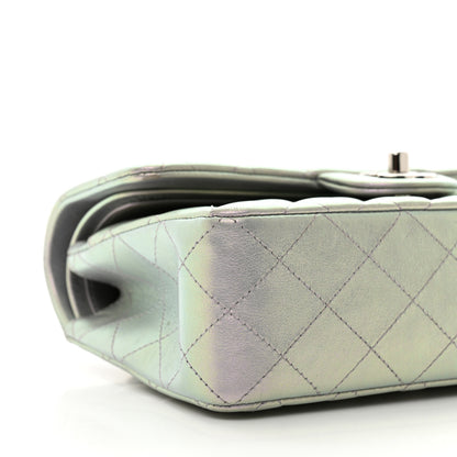 Chanel Iridescent Calfskin Quilted Small Double Flap Light Purple 9 of 12