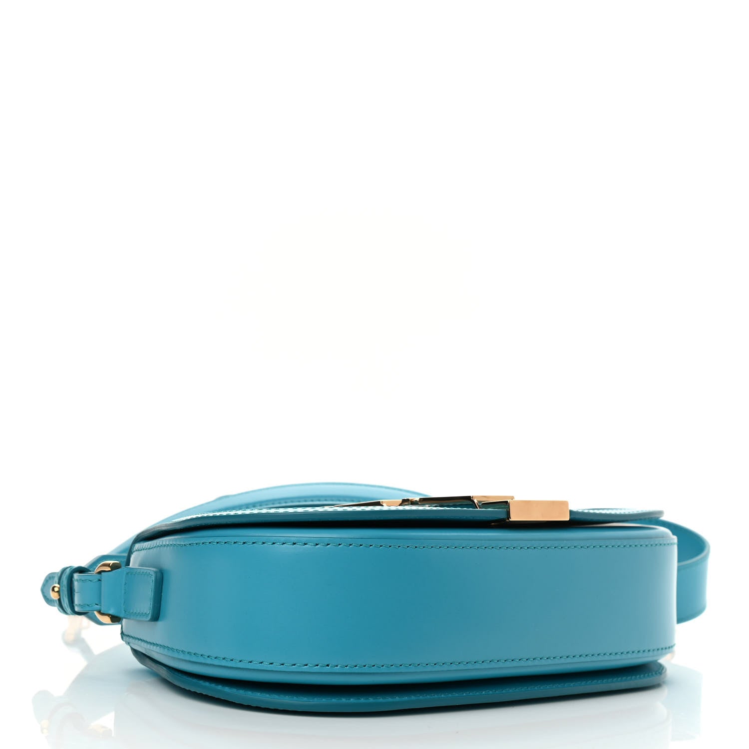 Versace Calfskin Medium Greca Goddess Shoulder Bag Light Blue 3 of 8