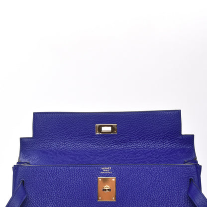 Hermes Togo Kelly Retourne 32 Bleu Electrique 14 of 30